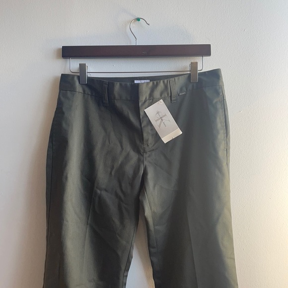 Green Calvin Klein Flare Leg Pants Size 7 NWT - Picture 2 of 10